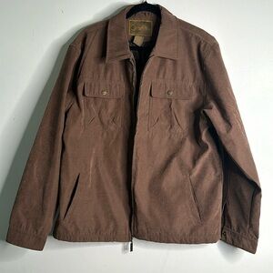 Brown zip up jacket size large